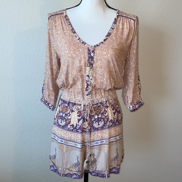 Spell & the Gypsy Xanadu Playsuit Romper Gold Dust - Picture 6 of 16